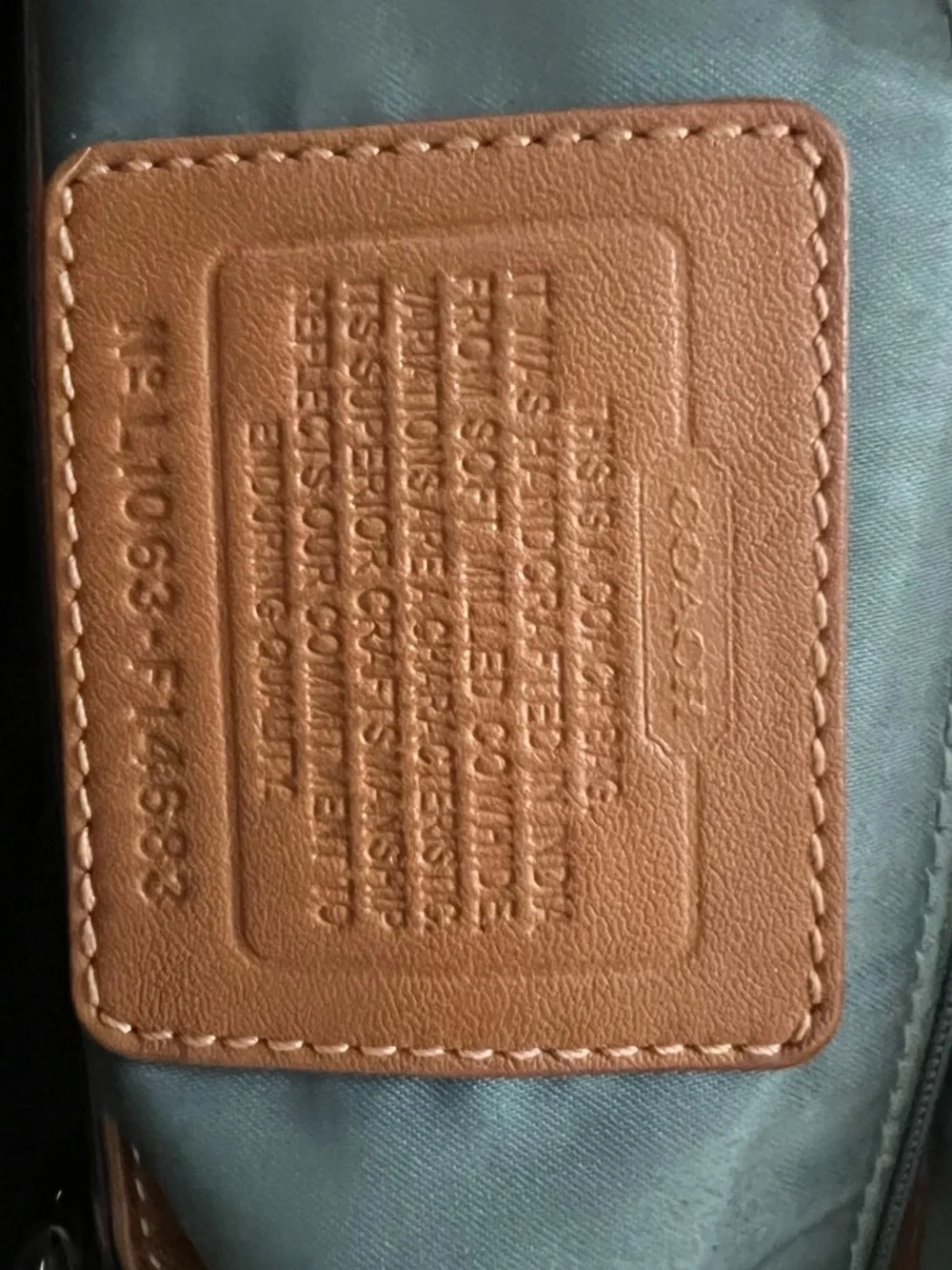 Coach Cream Leather Shoulder Tote with Brown Trim - Picture 2 of 12